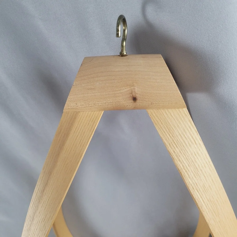 Wood Teardrop Hanging Plant Shelf Bentwood Boho Danish Scandinavian Style